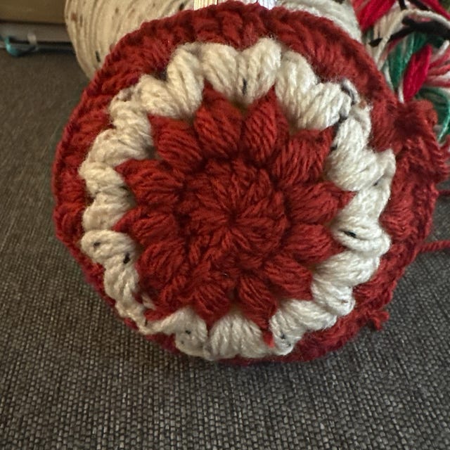 A customer's finished Hexagon Granny Ornaments Crochet Pattern