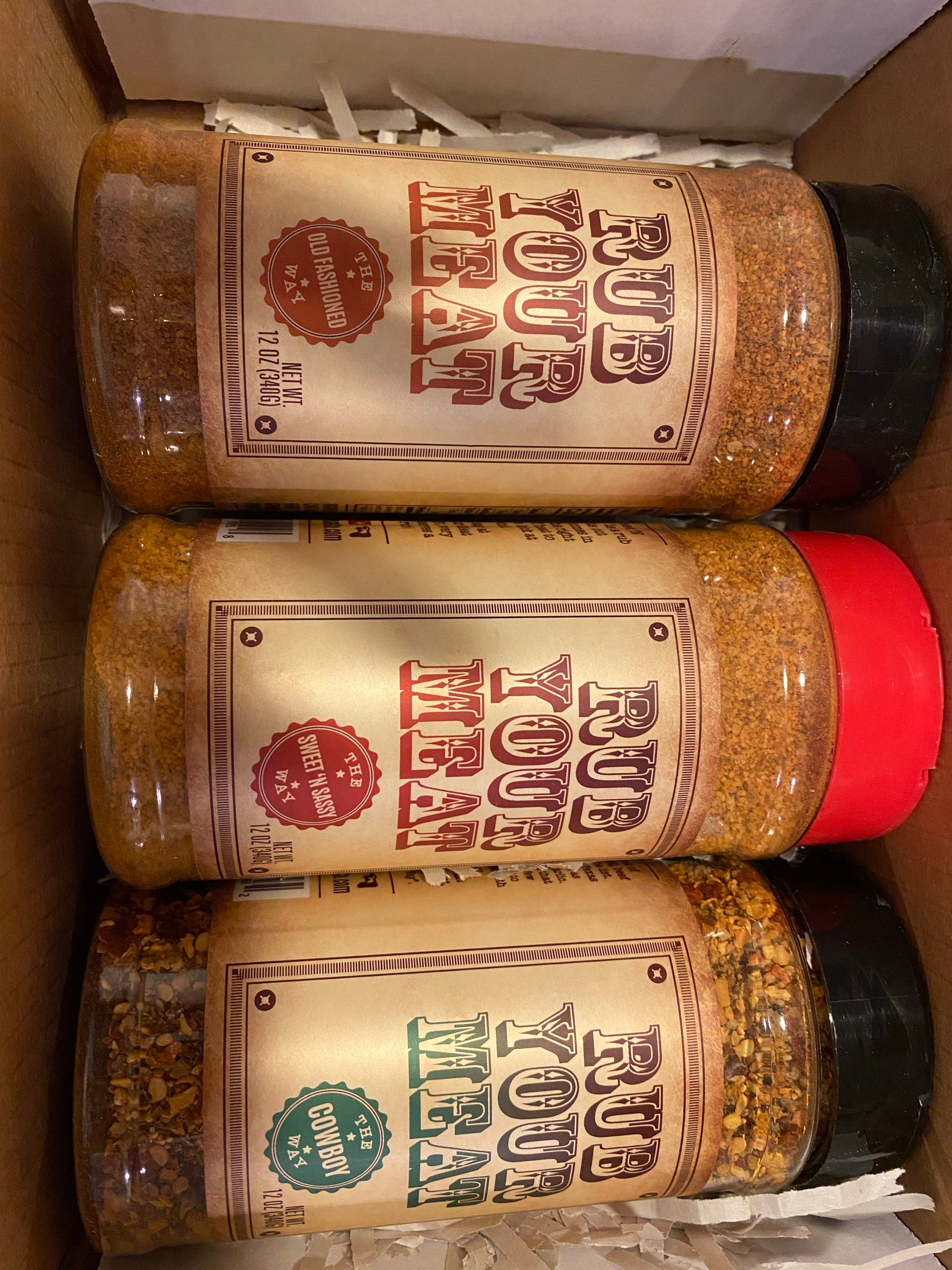Ultimate BBQ Seasoning Trio - 3 Large Rub Your Meat Bottles