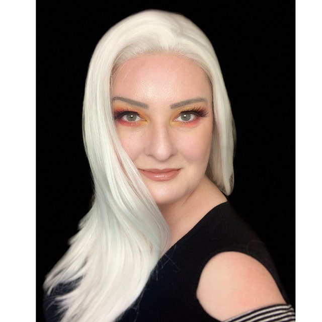 White Blonde Lace Front Wig, Heat Resistant, 22 Inch - Etsy display picture 1
