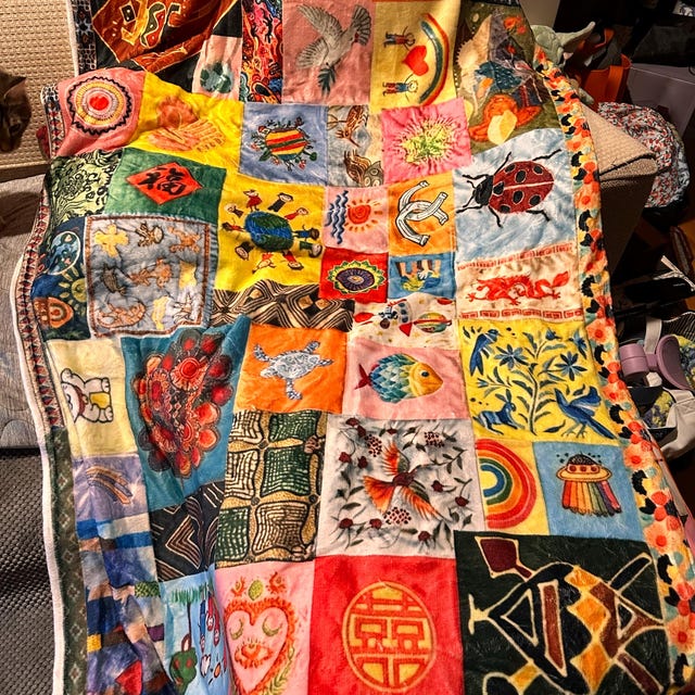 Project Hail Mary Quilt Blanket, Cosmic Unity Patchwork Blanket