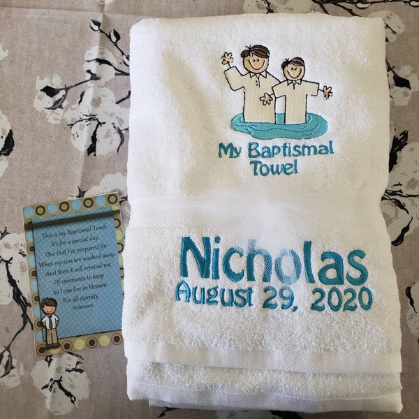 LDS Baptism Towel for Girls - Etsy