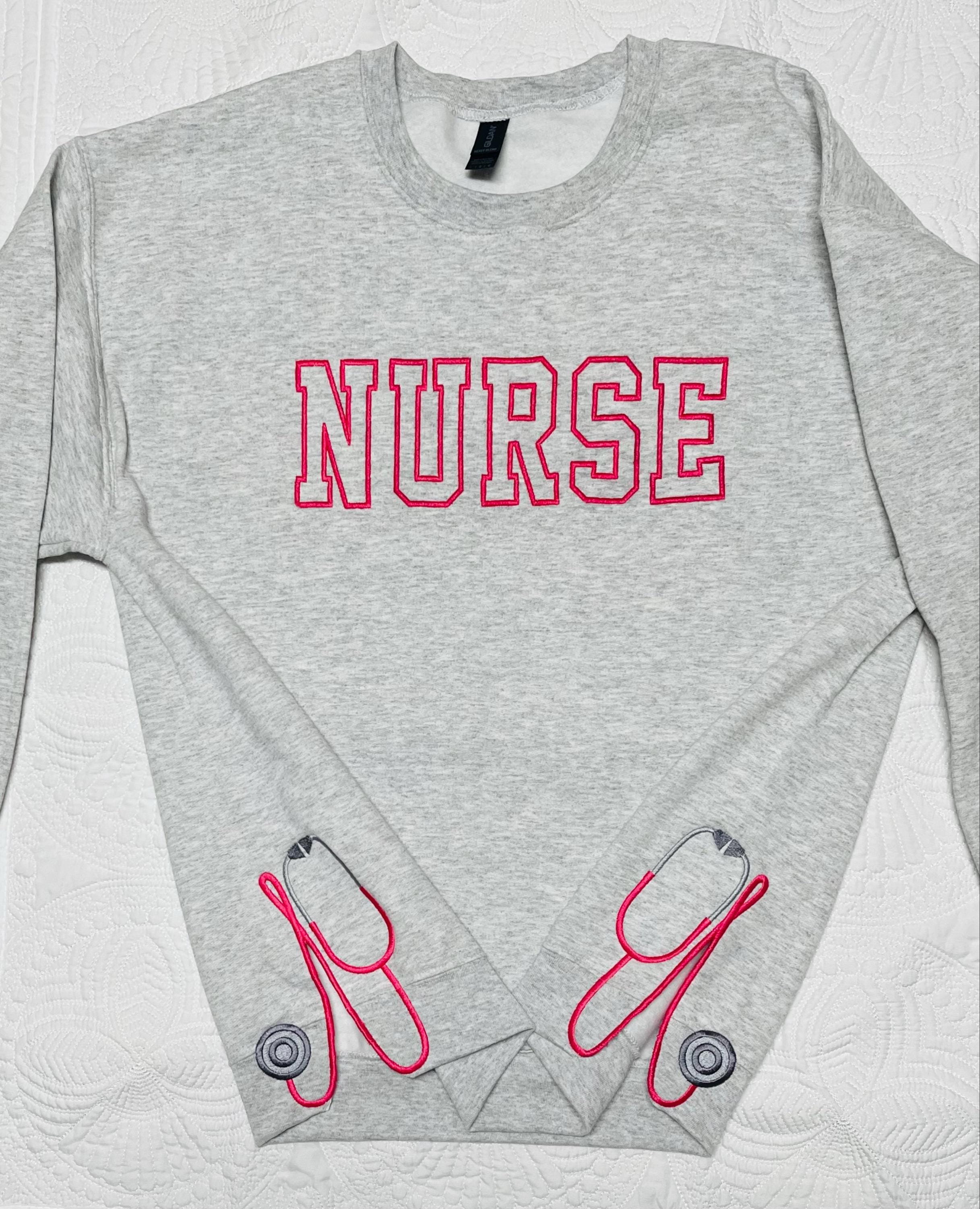 Customer project using Therapist Medic Stethoscope Split Side Seam embroidery design