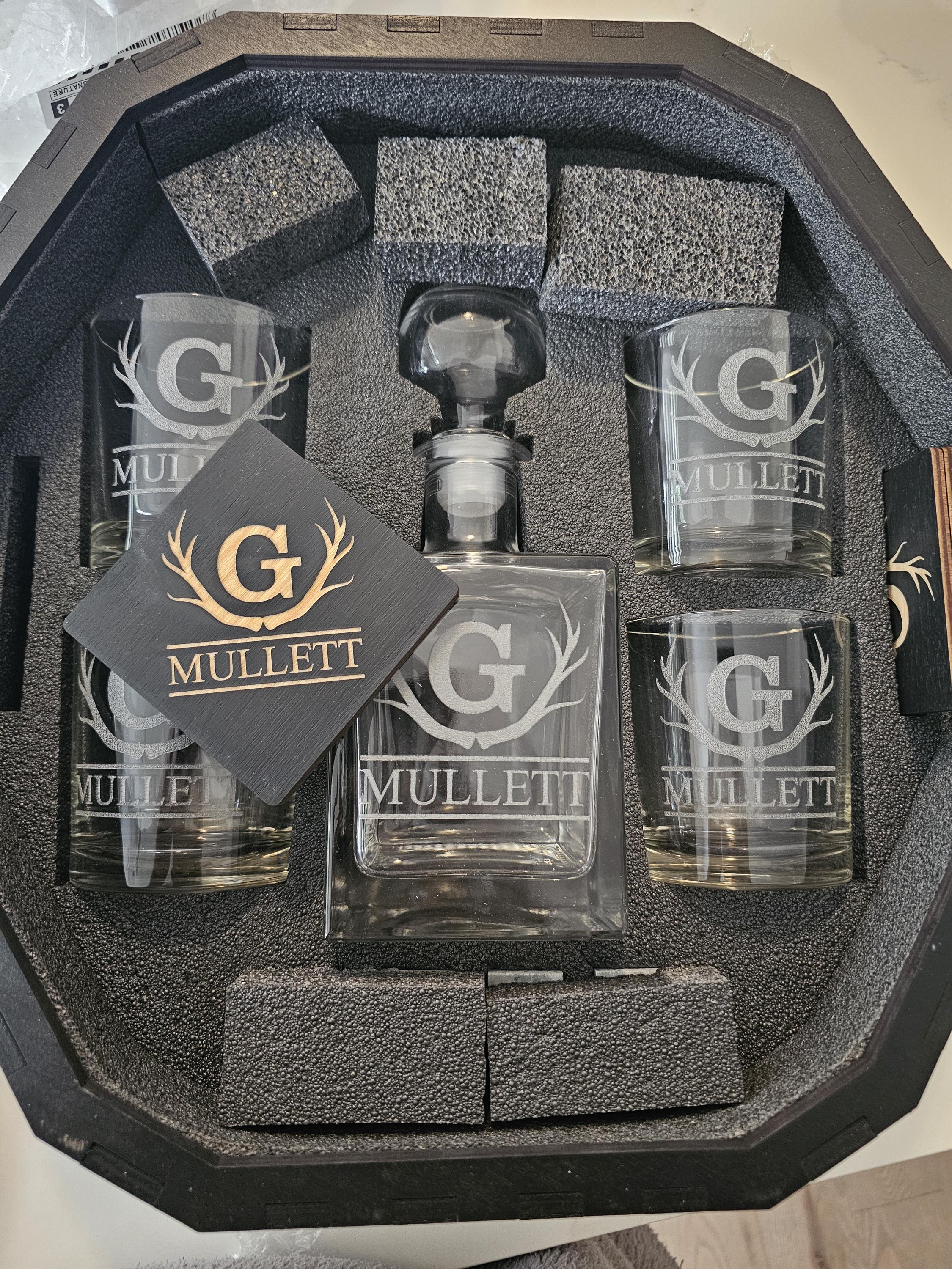 Personalized Glasses, Whiskey Decanter Set, Christmas Gift, Whiskey Stones, Bourbon Decanter Set, Whiskey Glasses, Fathers Gift, Gift fo Him