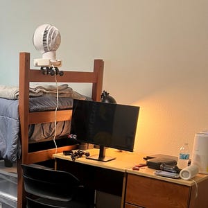 Woozoo Fan Bunk Bed Mount: 8.27-inch Fan Holder, Dorm Room Essential
