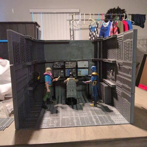 Custom 1:12 Scale Mission Control Radar Briefing Room Diorama Prop ...