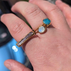 Customer photo from Kelli, Raw Crystal Ring Mystery Box! 3 Ring Set