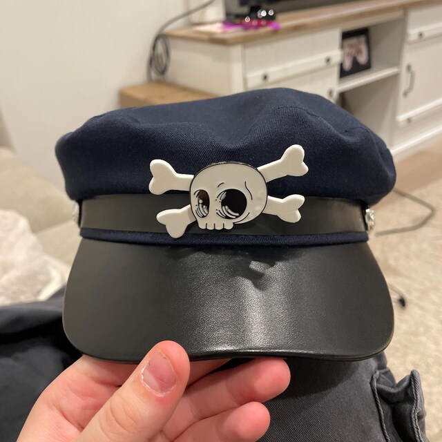 Noodle Hat Gorillaz Cosplay Noodle's Cap With Skull Crossbones