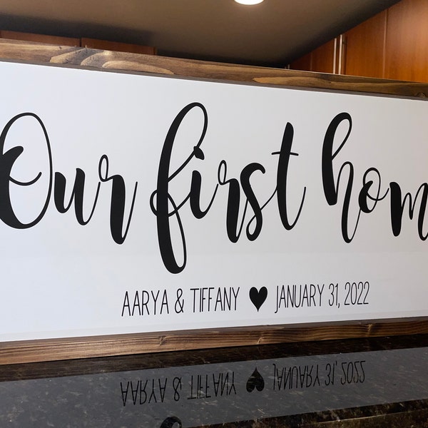 Sold First Home Sign Our First Home Sign Name & Established Date | Homebuyer Real Estate ...