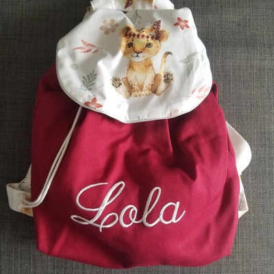 Cartable Sac à Dos Maternelle Personnalisé Tissu Et Prénom - Créations Douces Et Personnalisées