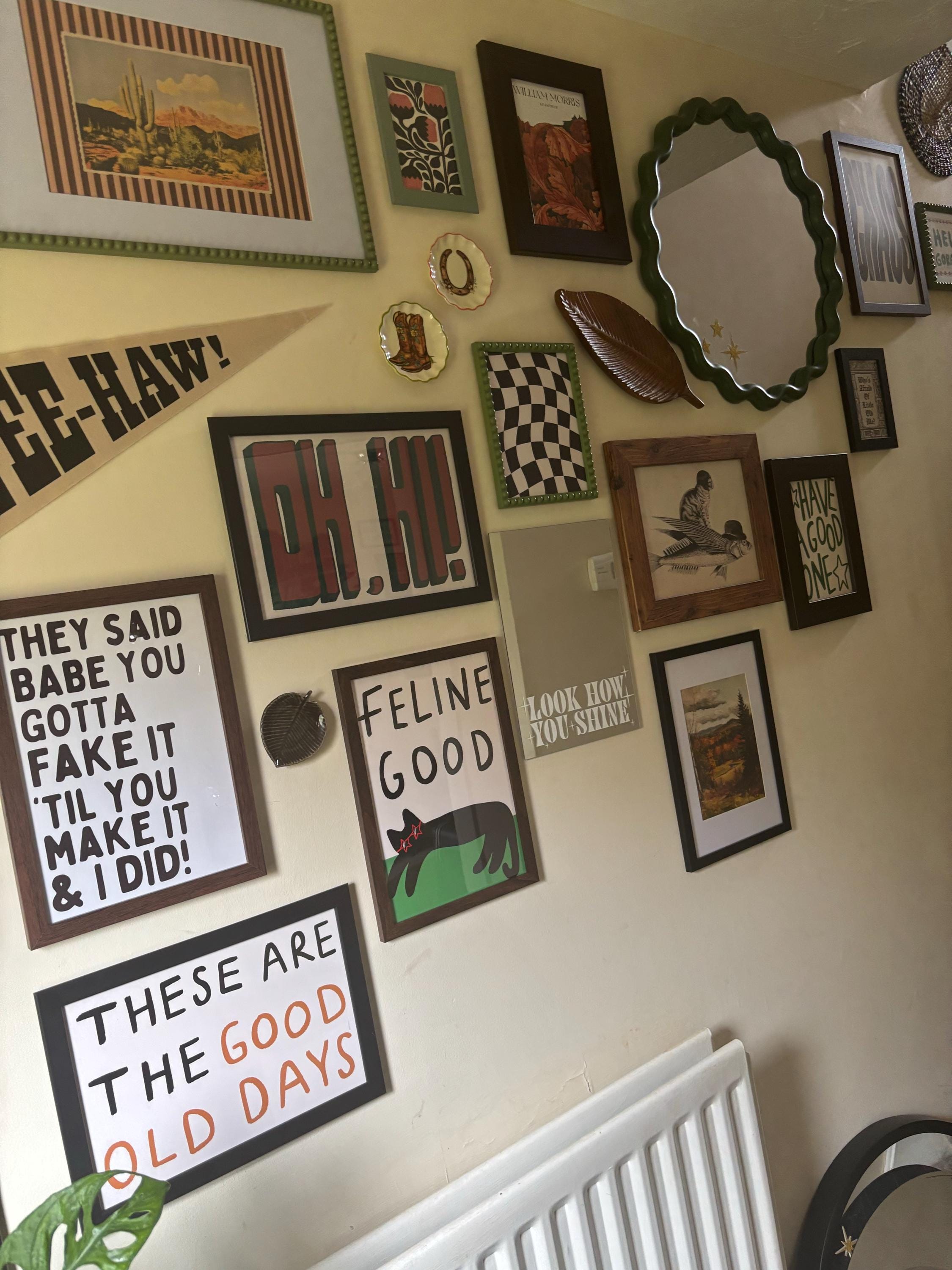 These Are the Good Old Days UNFRAMED Print | Feel-Good Art Living Room Prints Decor Positive Prints Minimal Poster Quotes Landscape Wall Art