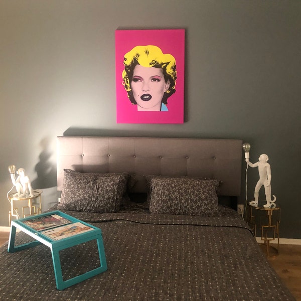 Impression Sur Toile Warhol Kate Moss Banksy - Art Mural Moderne Multicolore - Bold Bloc Design