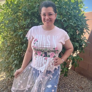 Starry Nights Upcycled Vintage Kantha Upcycled Tee Fits Small to XL