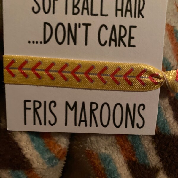 Softball Hair, Don't Care/ Birthday Favors/ Softball Theme/ Party ...