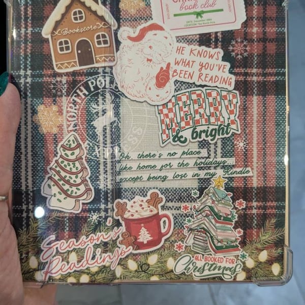 Christmas Holiday Themed Printable Kindle Insert for Clear Case ...