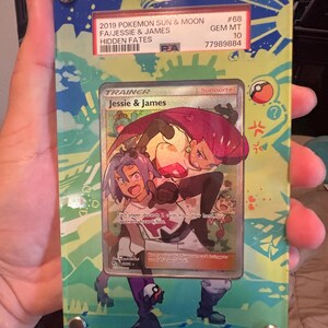 Jessie & James 68/68 Pokémon Extended PSA Artwork Protective Card