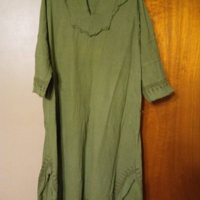 YOSEPH Green Aramaic Gown Kurta Long Top Mens Dress Shirt Biblical ...