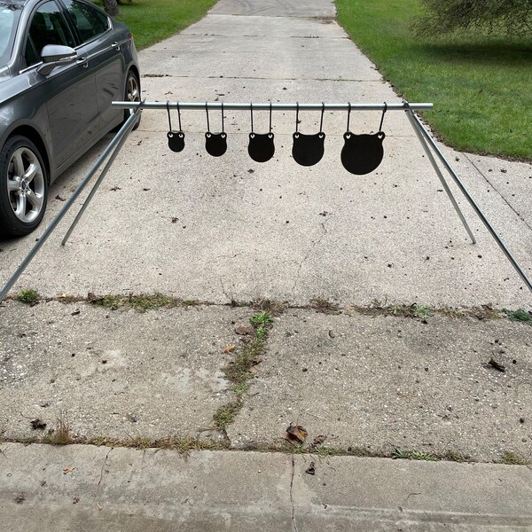 Portable Steel Challenge Plate Rack for Handgun Training Without Gong ...