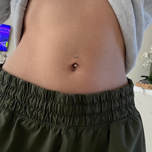 Dainty belly ring, silver small belly ring, minimalist belly ring, elegant navel ring, mini belly ring, small belly jewelry