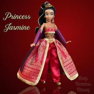 Cosplay Aladdin Jasmine Red Outfit Disney  D23 Red Slave Jasmine  17  Doll Limited Edition