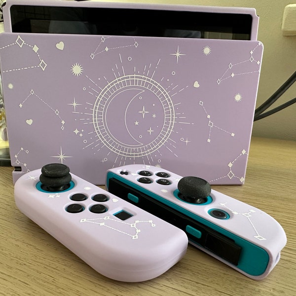 Custom Cosmic Moon Nintendo Switch Case: Celestial Lavender TPU Cover ...