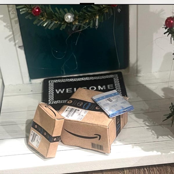 Mini AMAZON Box & Envelope Set Template 6 Pieces Amazon Box PRINTABLE ...