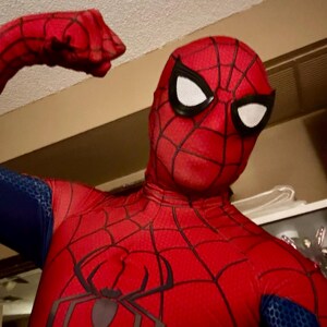 ニューデイ スパイダーマンスーツ 赤と青のコスプレ衣装 取り外し可能