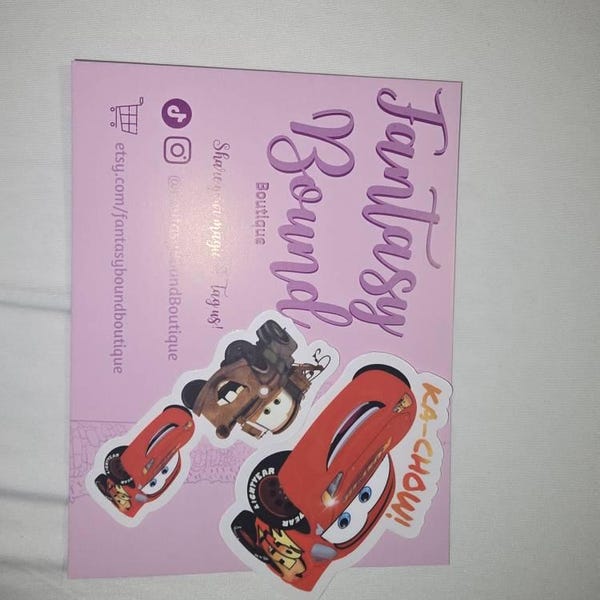 Disney Pixar Cars Sticker | Lightning Mcqueen Ka-chow Clear Sticker ...