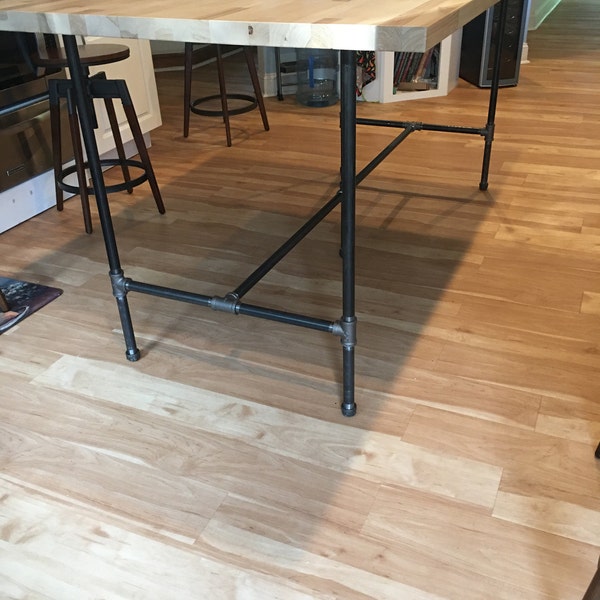Industrial Pipe Table Base Kit - Heavy Duty, Sturdy and Durable DIY ...
