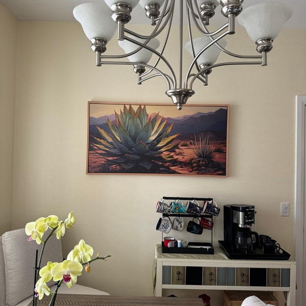 Southwestern Wall Art, Agave Desert Canvas Print Ready to Hang Large ...