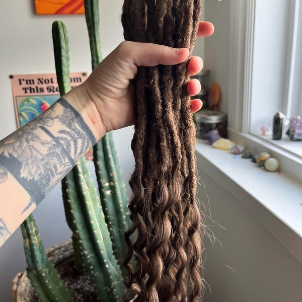 Curly Strawberry Blonde Dreads With Braids Double Ended or Single Ended ...