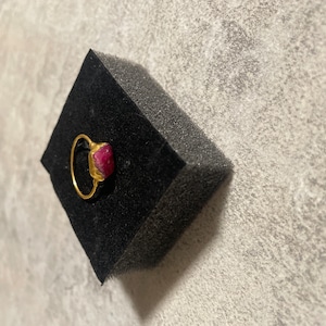 Customer photo from Gabrielle, Raw Ruby Ring in Yellow Gold