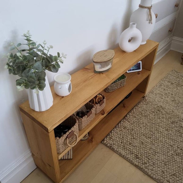 Rustic Storage Unit Made From Solid Wood | Rustic Bench | Wooden ...