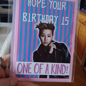 G-dragon Birthday Card Kpop BIGBANG Korea Hallyu - Etsy