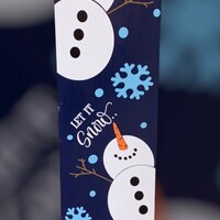 Let It Snow Vertical SVG | Snowman Christmas Design - Etsy Canada