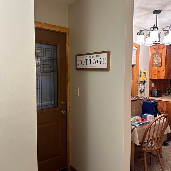 Personalized Welcome to the Cottage Sign, Custom Wood Sign, Sign for ...