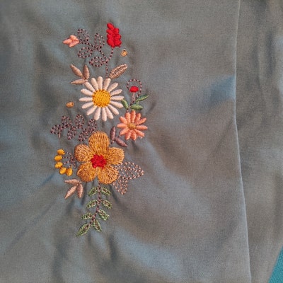 Machine Embroidery Design Modern Boho Flowers Modern Floral - Etsy