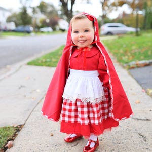 Red Riding Hood Birthday Girl Dress Cloak With Hood-halloween