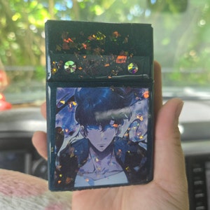 Pre-order! Anime Style Cigarette Case, Smoker's Gift, Kawaii Aesthetics,  Glitter Cigarette Case, Gift Idea, Mouthpiece