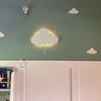 Nursery CLOUD Wall Lightwooden Wall Light Kids Room Decor - Etsy