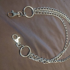 Layered O Ring Wallet Belt Pants Chain, Punk Goth Grunge 90s Alternative Aesthetic