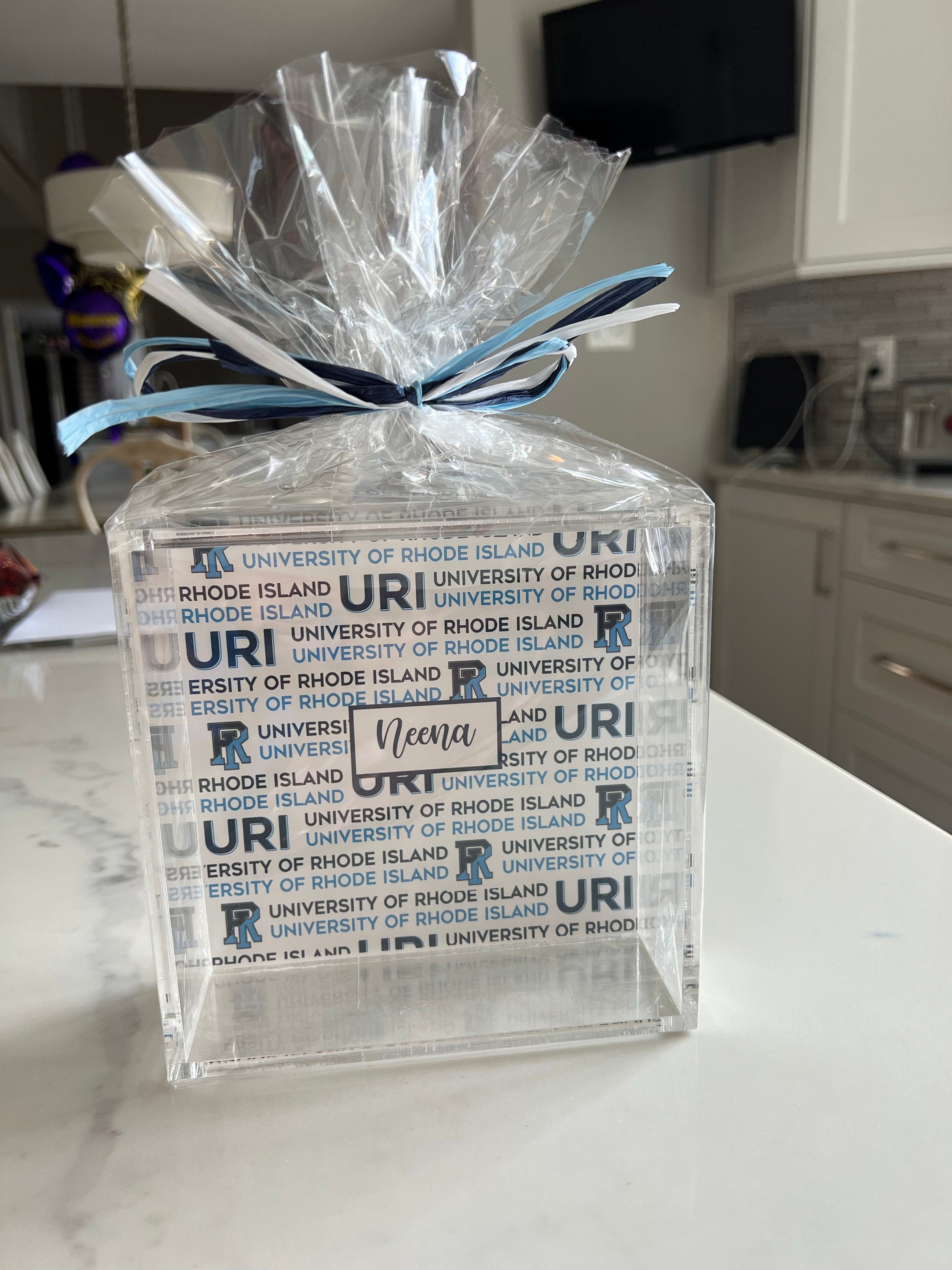 6"Square Lucite Tray With Personalized As You Like It, College Themed, Gift for Graduation