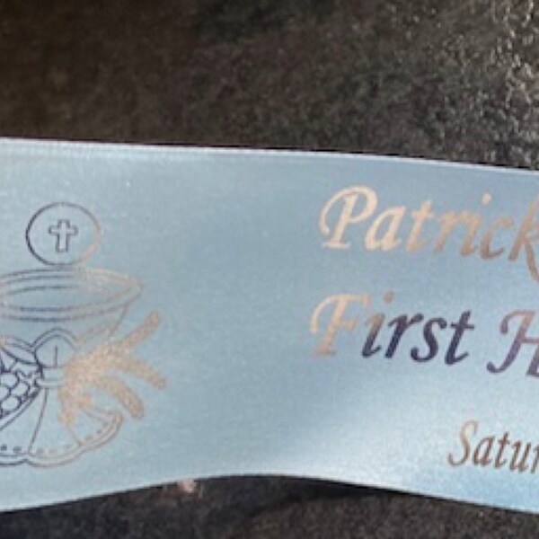 Christening Ribbon Personalised, Can Also Be Customised for Baptism ...