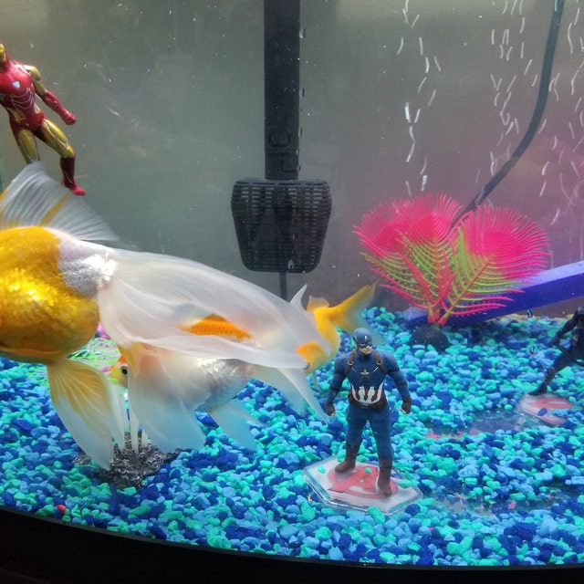Superhero aquarium decorations 2025