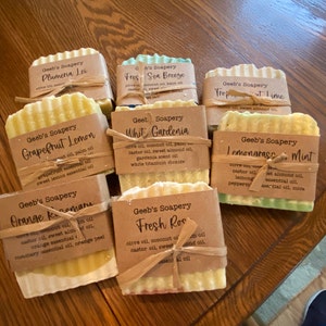 Custom Made Soaps 2.5 Oz With Custom Imprinted Labels Half of a Full ...