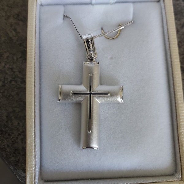14k Gold Cross Pendant/a Greece Orthodox Baptism Solid Cross From ...