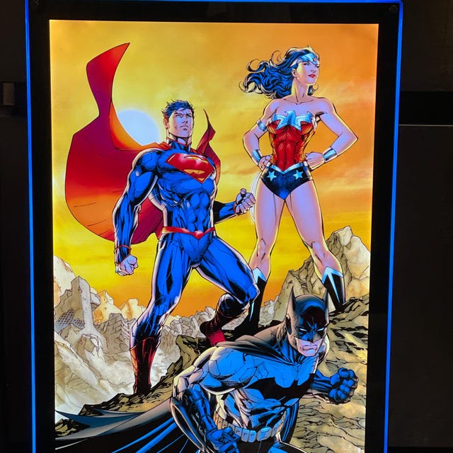 Autocollant Mural Justice League – Batman, Superman, Wonder Woman – Décor Chambre – Haut Qualité