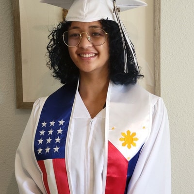 Philippines and USA Graduation Stole Sash Embroidered Silk - Etsy