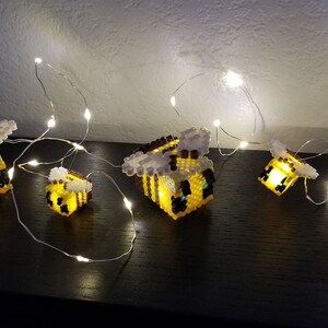 3D Minecraft Bees Perler Beads Made to 