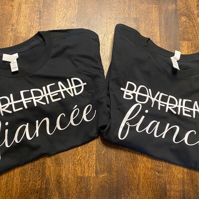 Girlfriend Fiancee Shirt, Boyfriend Fiance Shirt, Matching Couples ...