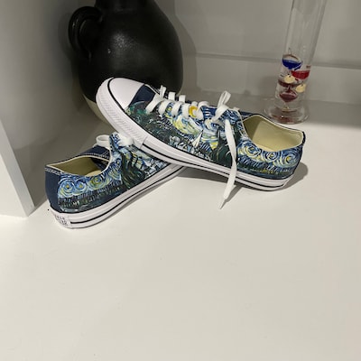Custom Van Gogh the Starry Night Shoes, Hand Painted the Starry Night ...